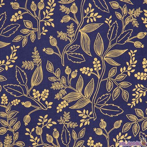 navy blue and gold fabric